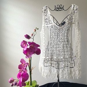 Crochet Beach Cover Up - Off White